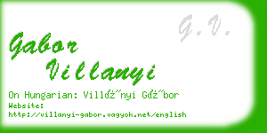 gabor villanyi business card